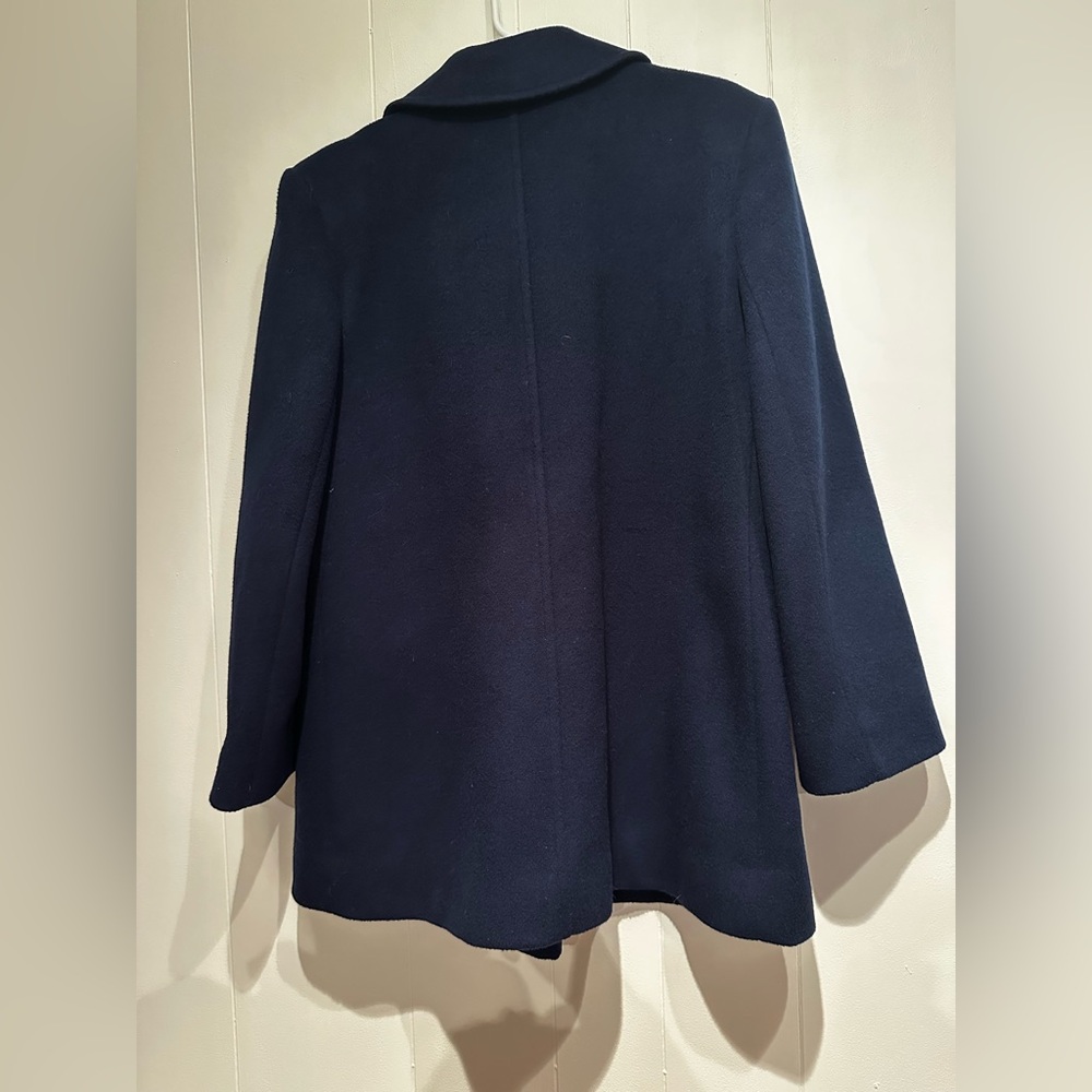 Pendleton Virgin Wool Navy Peacoat Vintage USA Double Breasted Coat M - Picture 4 of 11